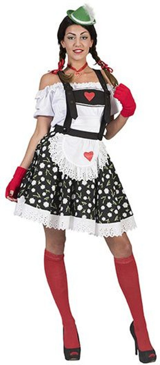 Boeren Tirol & Oktoberfest Kostuum | Ischgl Tiroler Edelweiss Rok En Bretels Vrouw | Maat 36-38 | Bierfeest | Verkleedkleding